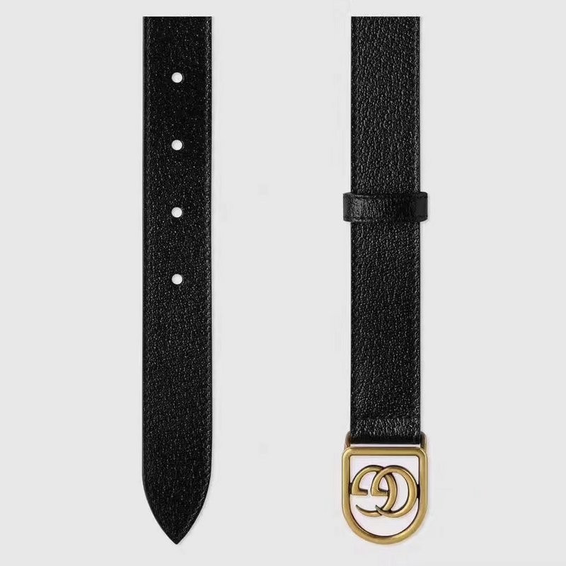 G*u*i ‎leather belt with framed double g 495128