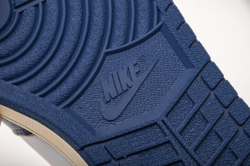 union x jordan 1 retro high los angeles blue toe bv1300-146