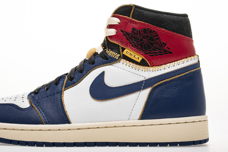 union x jordan 1 retro high los angeles blue toe bv1300-146
