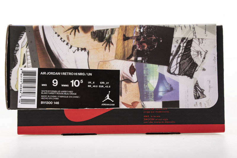 union x jordan 1 retro high los angeles blue toe bv1300-146