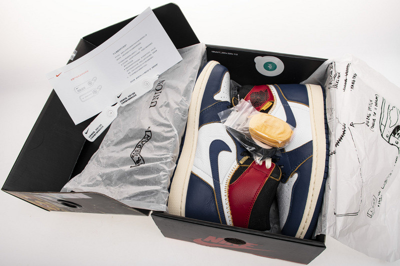 union x jordan 1 retro high los angeles blue toe bv1300-146