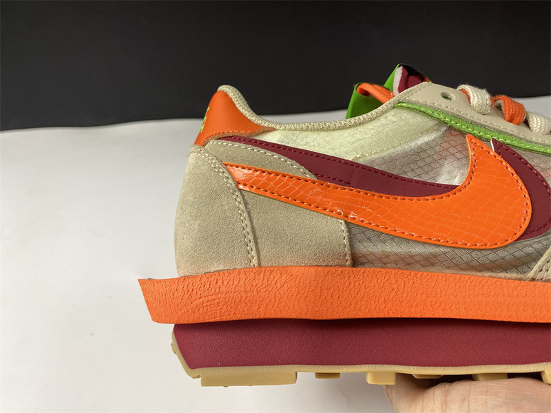 nike ldwaffle clot sacai net orange blaze - dh1347-100