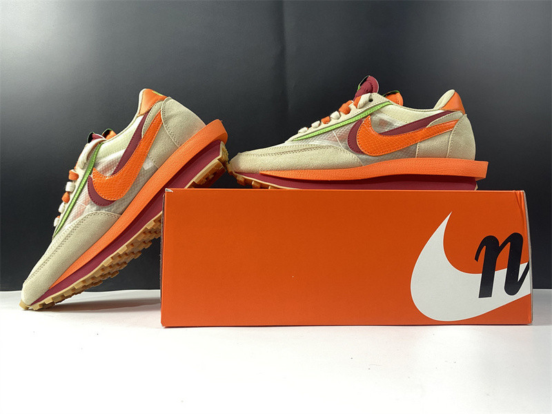 nike ldwaffle clot sacai net orange blaze - dh1347-100