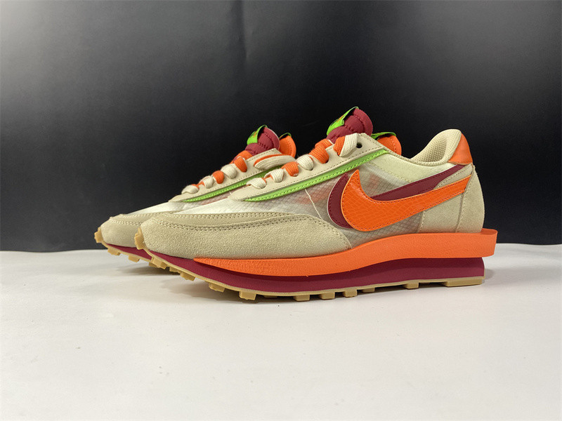 nike ldwaffle clot sacai net orange blaze - dh1347-100