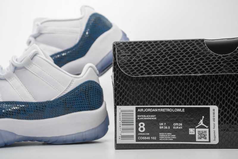 air jordan 11 low blue snakeskin cd6846-102