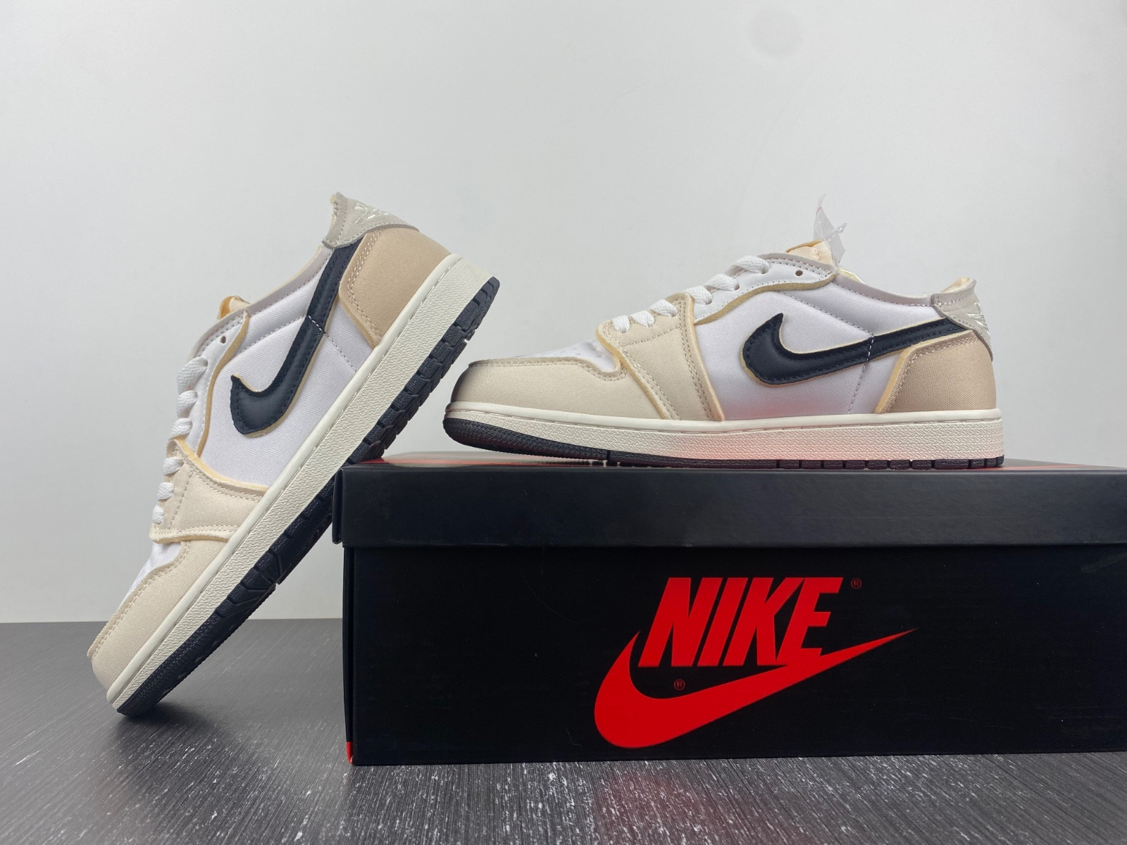 air jordan 1 low og ex "sail" dv0982-100