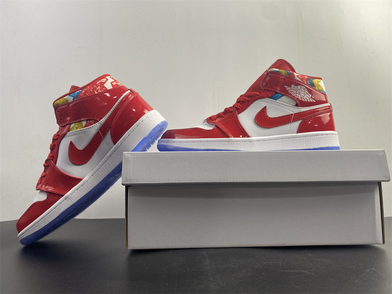 air jordan 1 mid red patent dc7294-600
