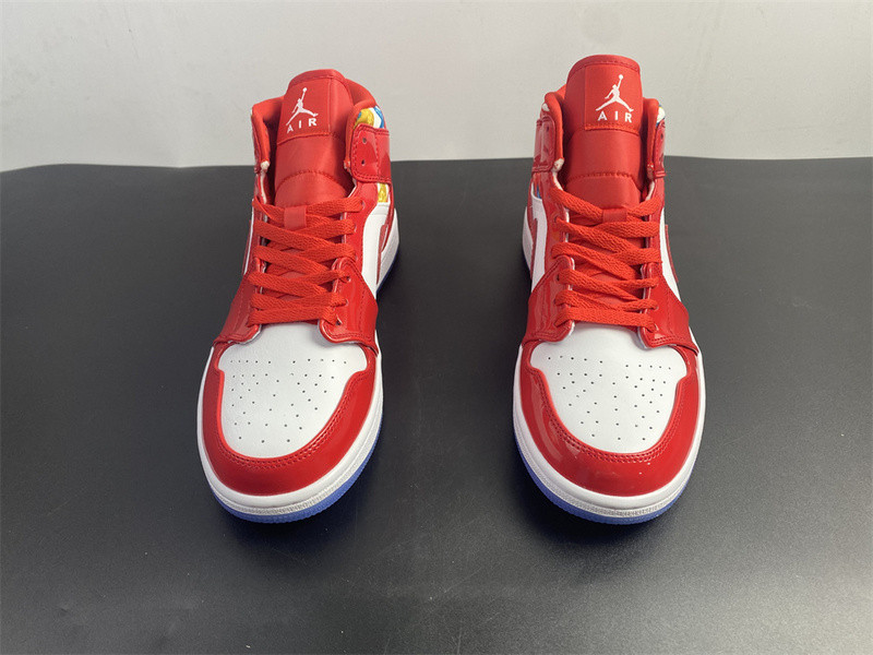 air jordan 1 mid red patent dc7294-600