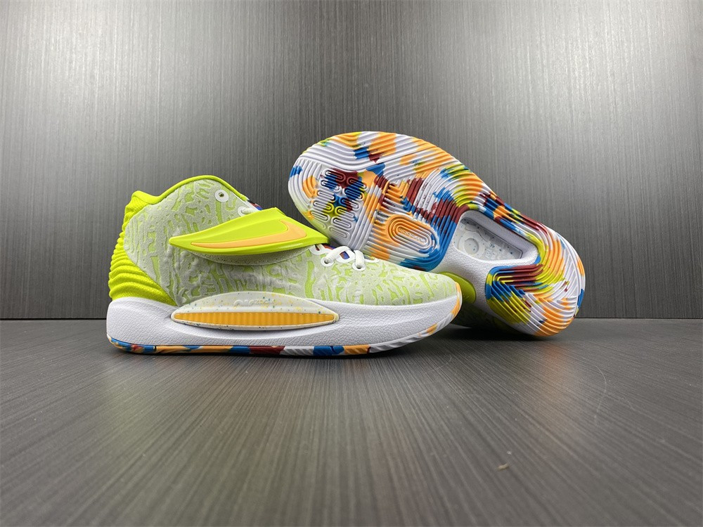 nike kd 14 white lime green - cz0170-101