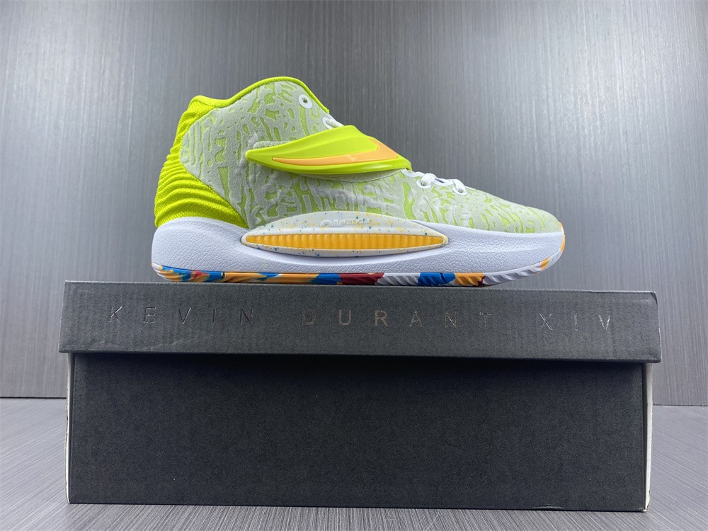 nike kd 14 white lime green - cz0170-101