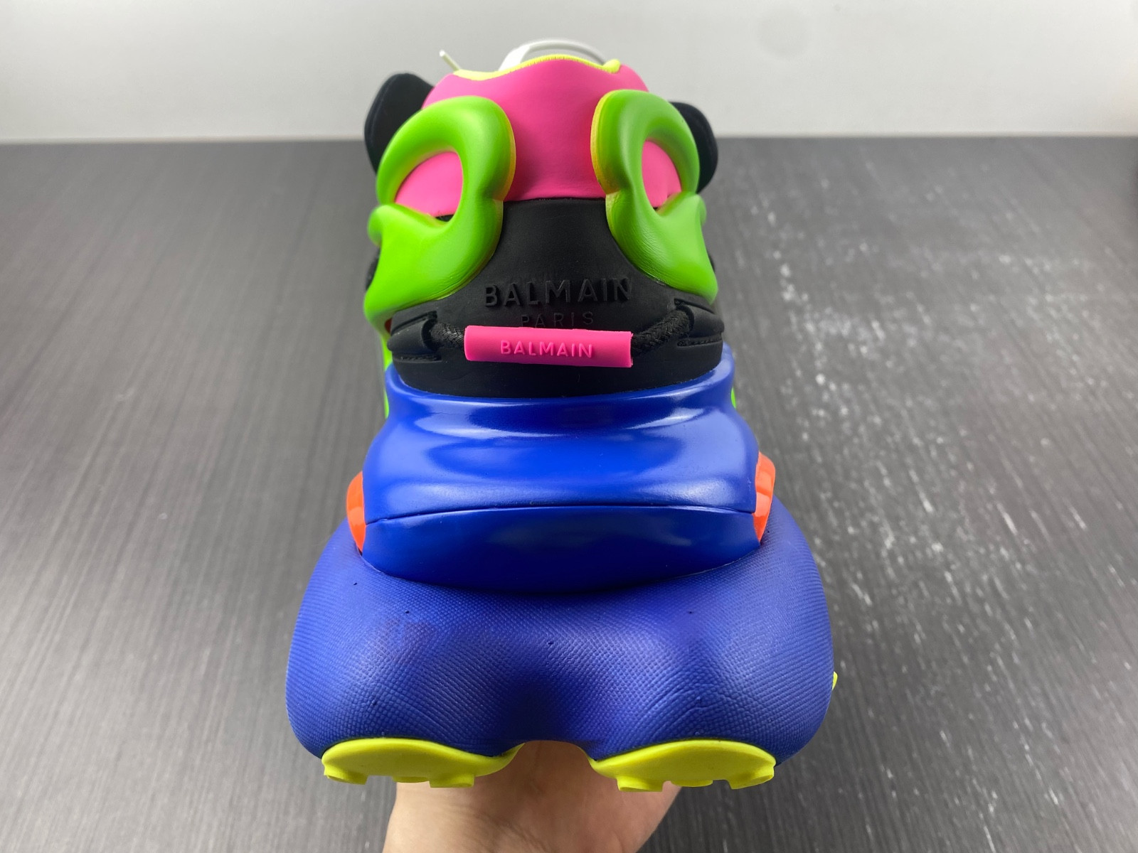 balmain neoprene and leather unicorn low-top sneakers am1vj308