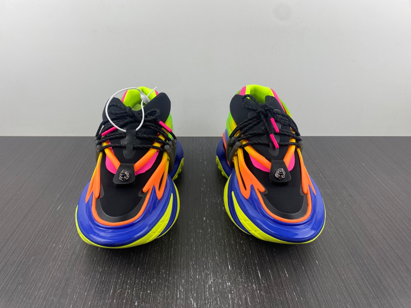 balmain neoprene and leather unicorn low-top sneakers am1vj308