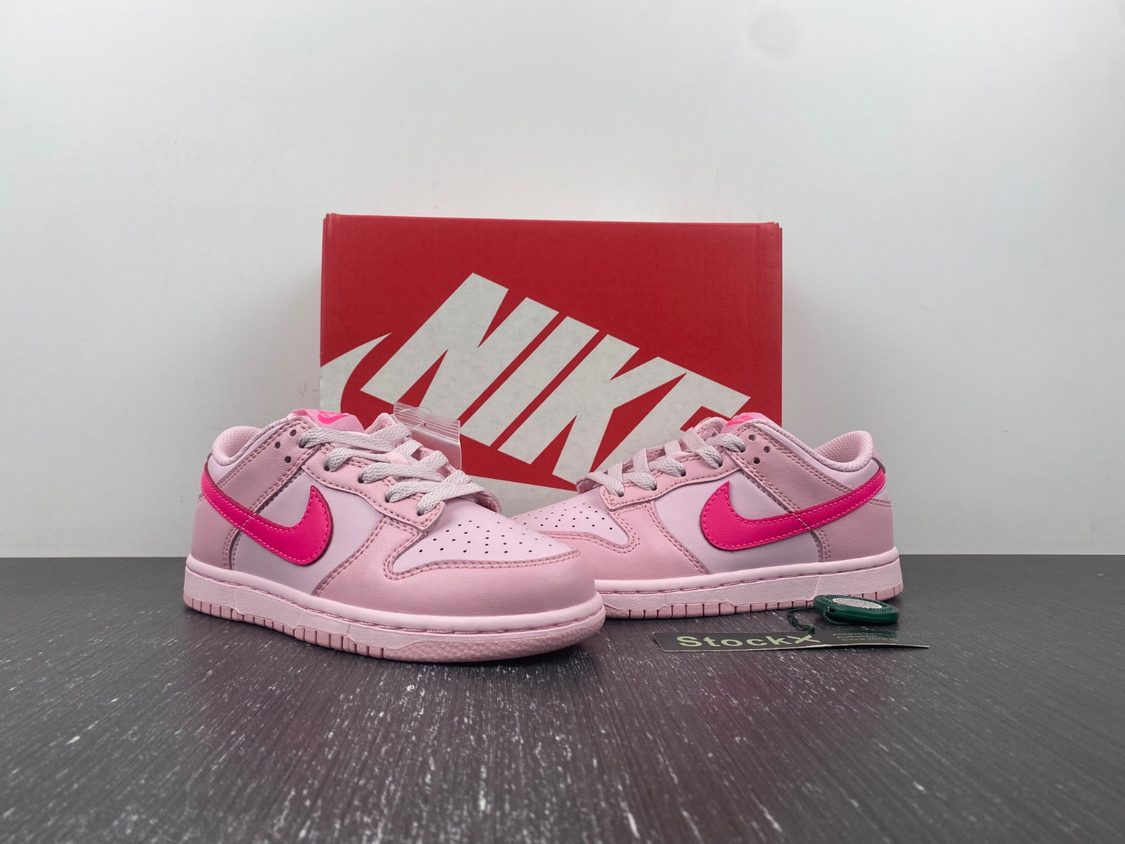 nike dunk low triple pink (ps) kids
