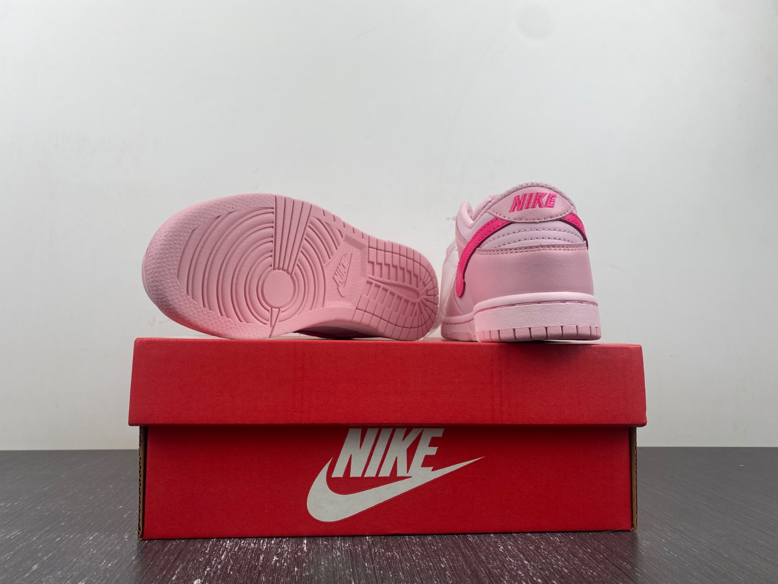 nike dunk low triple pink (ps) kids
