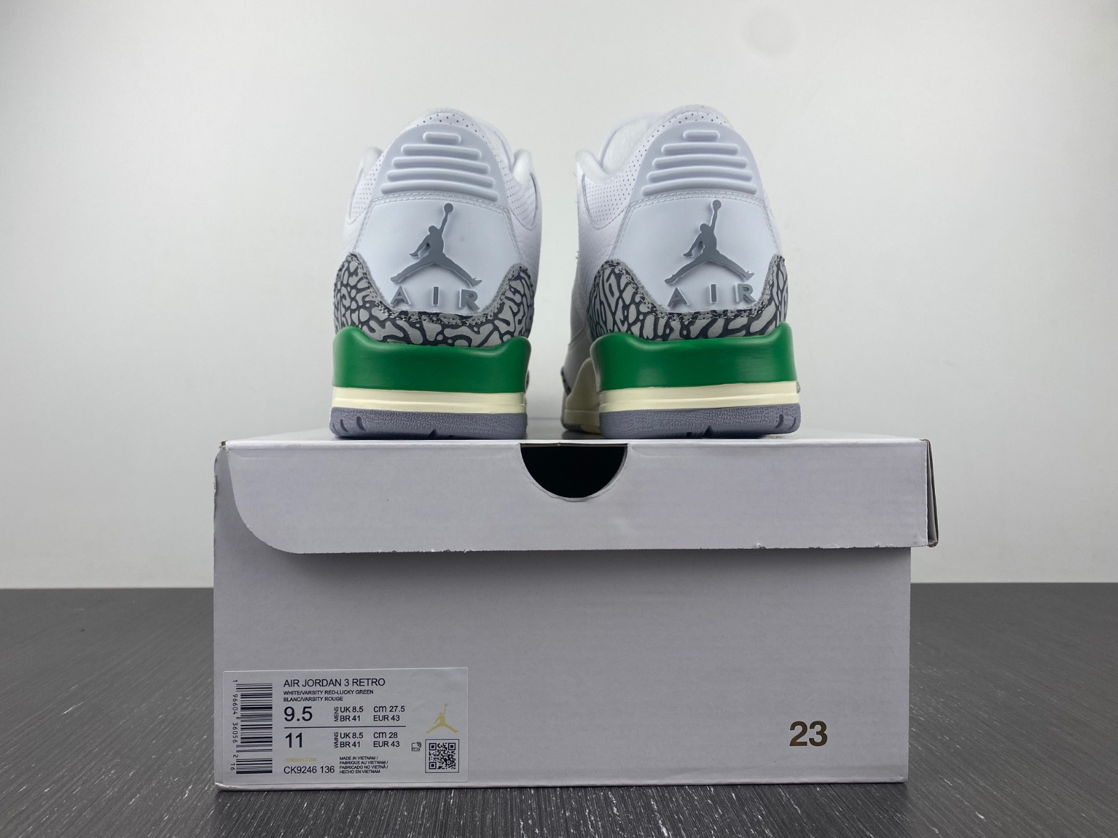 air jordan 3 lucky green wmns ck9246-136