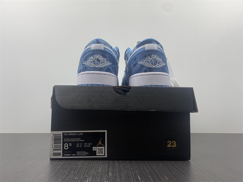 jordan 1 low washed denim (gs) - dm8947-100