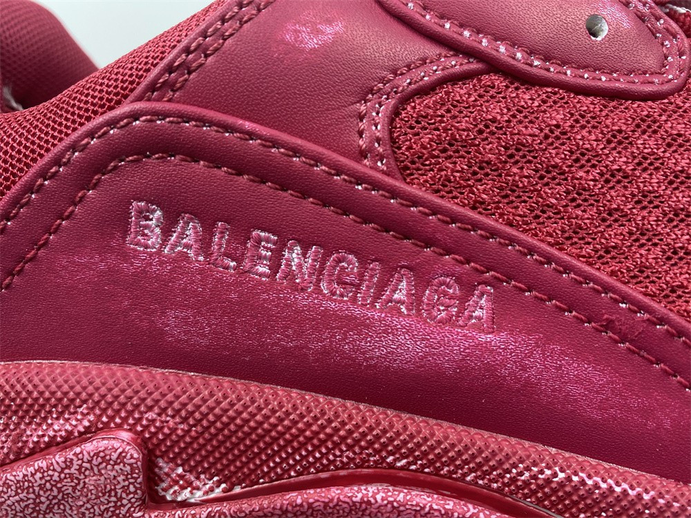 Ba*len*cia*ga triple s red 1.0 sneaker