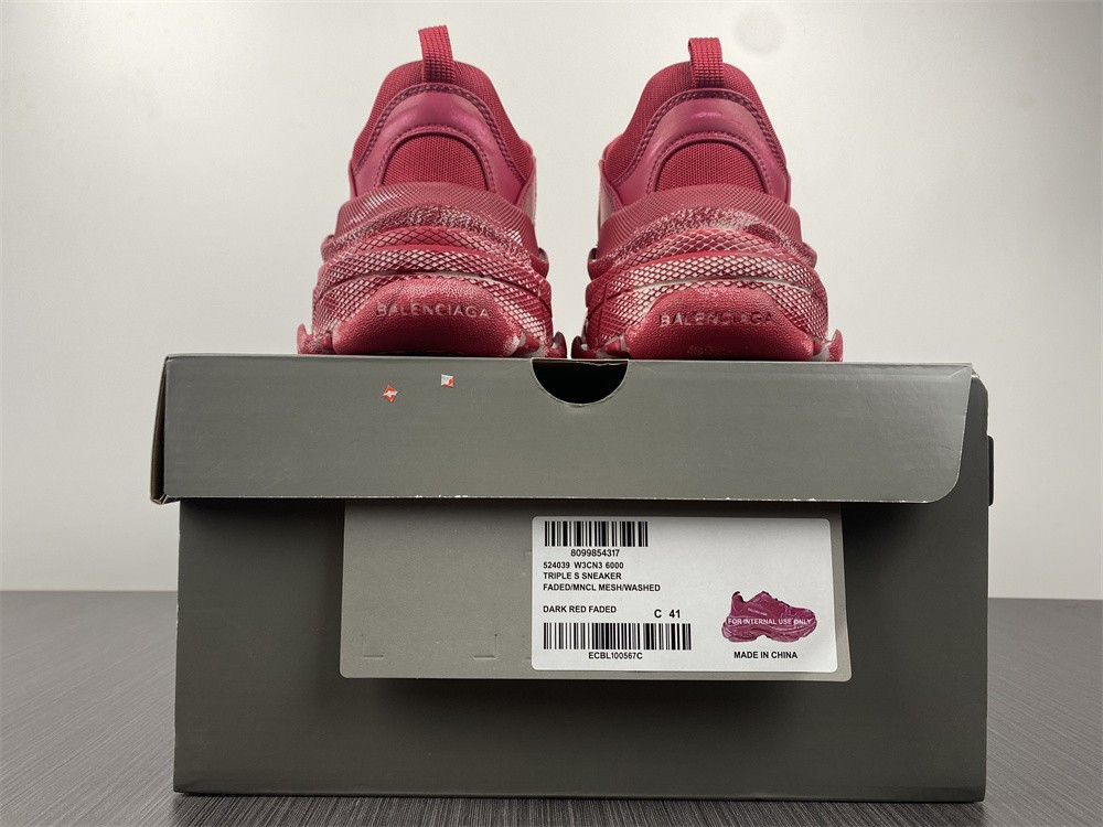 Ba*len*cia*ga triple s red 1.0 sneaker