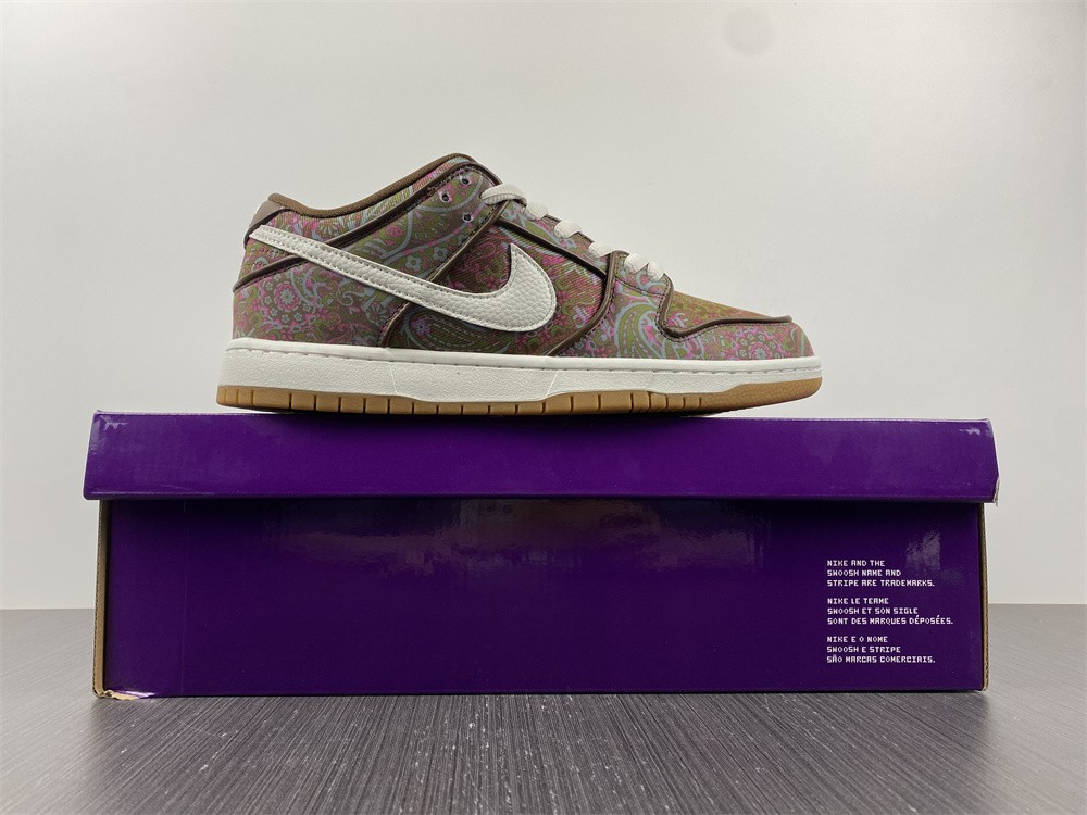 nike sb dunk low pro paisley brown - dh7534-200