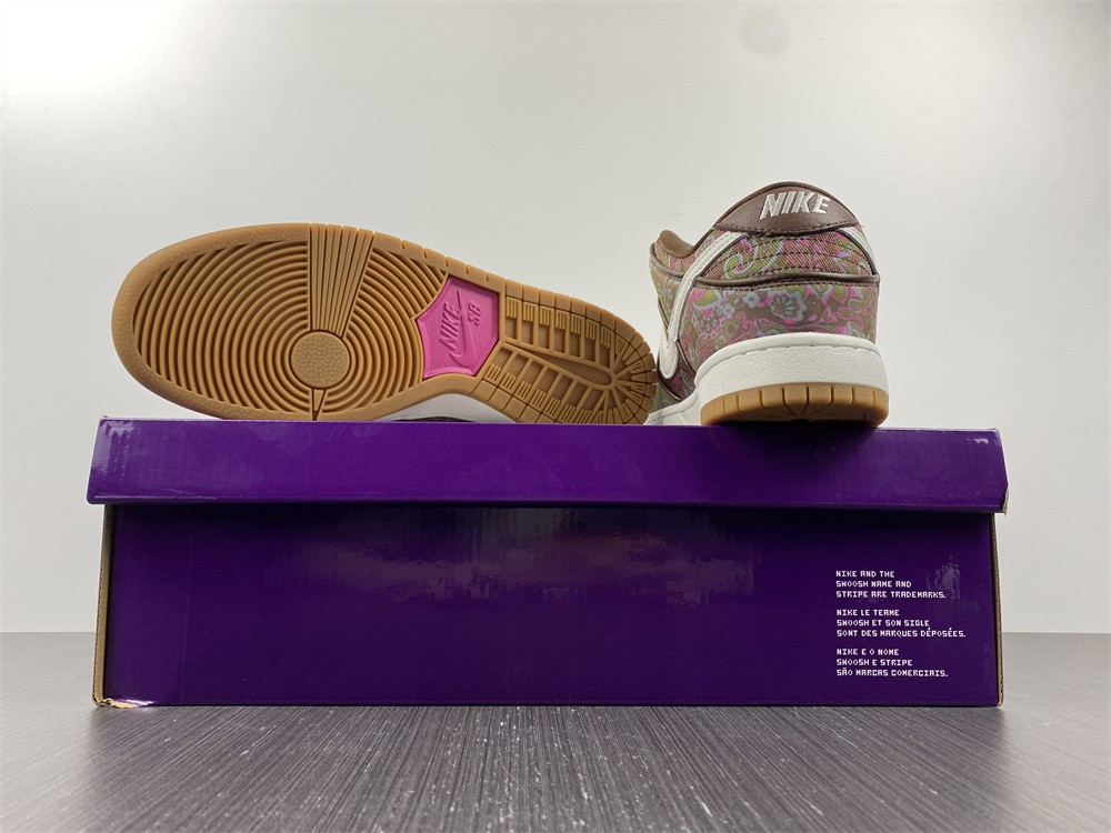 nike sb dunk low pro paisley brown - dh7534-200