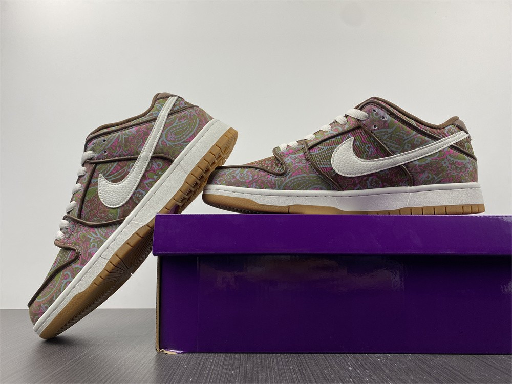 nike sb dunk low pro paisley brown - dh7534-200