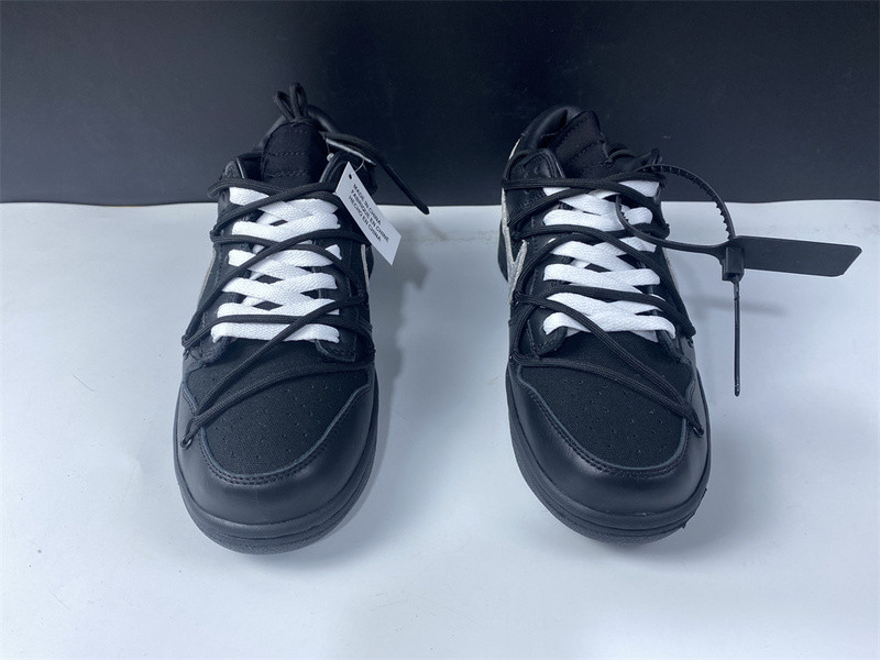 owt™ x nike dunk low "the 50" black/silver dm1602-001