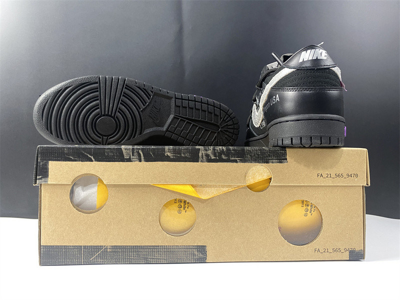 owt™ x nike dunk low "the 50" black/silver dm1602-001