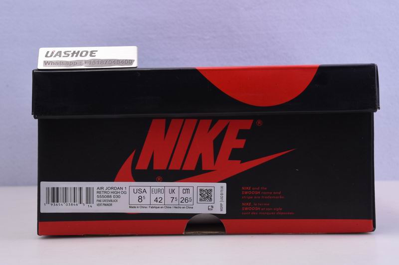 jordan 1 retro high pine green black 555088-030