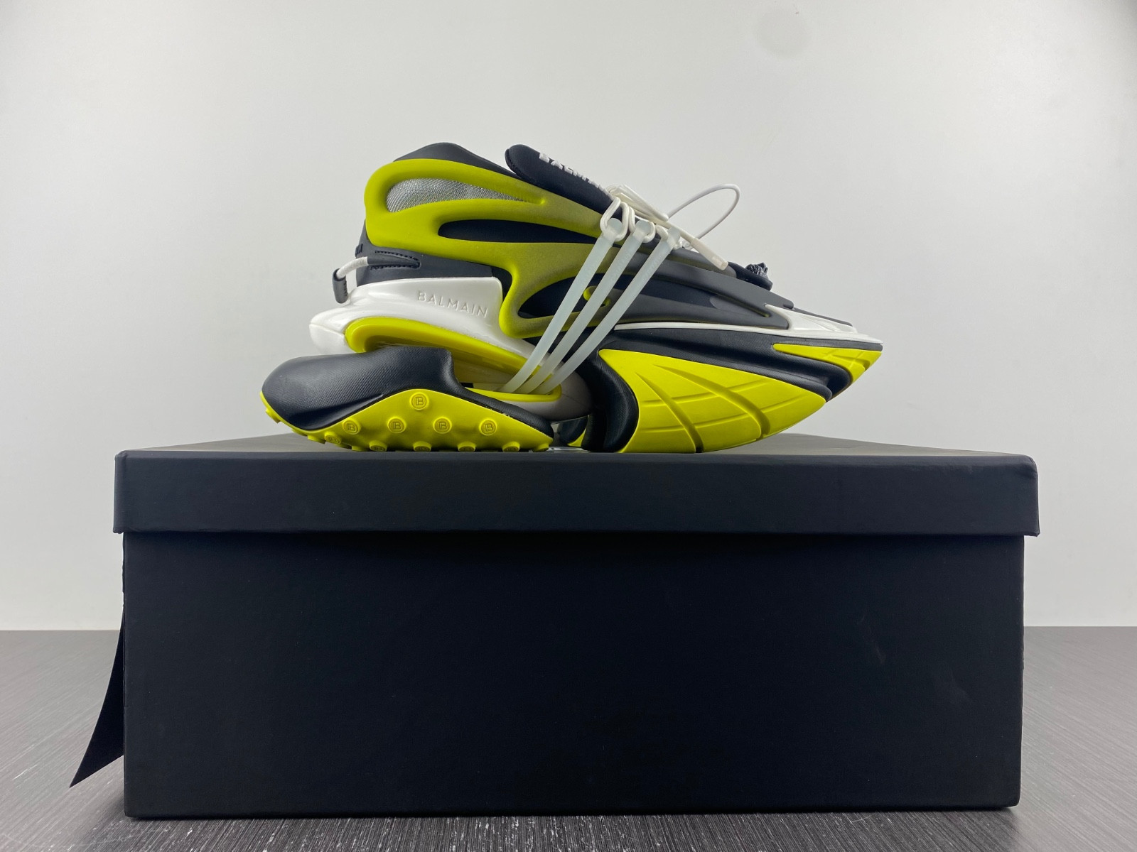 balmain neoprene and leather unicorn low-top sneakers am1vj398