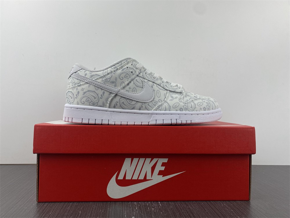 nike dunk low white paisley (w) - dj9955-100