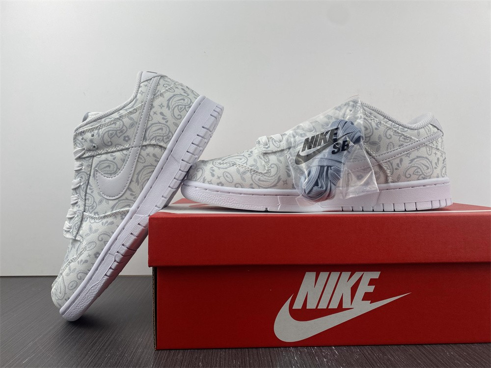nike dunk low white paisley (w) - dj9955-100