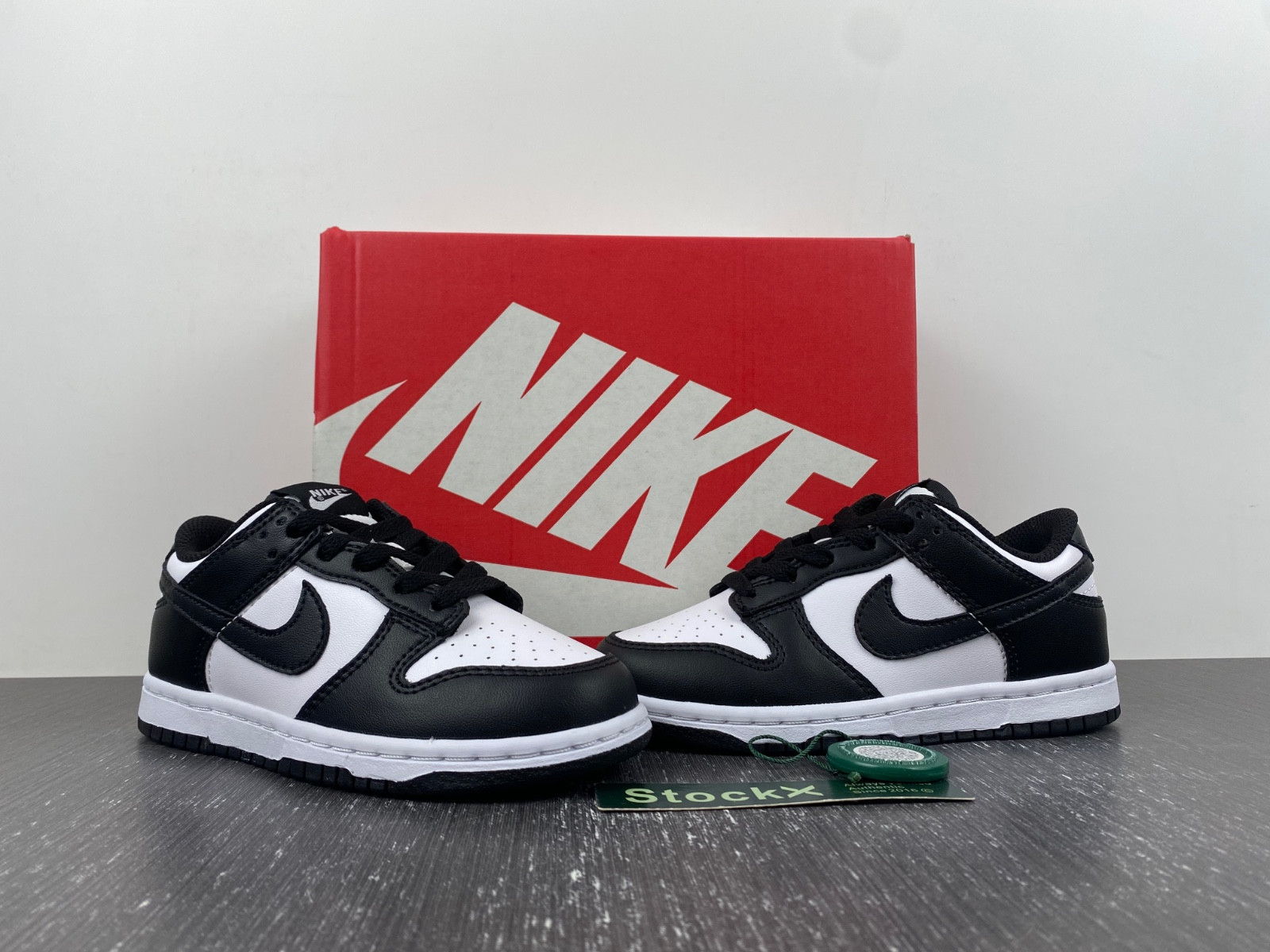 nike dunk low retro white black panda (2021) (ps) kids cw1588-100