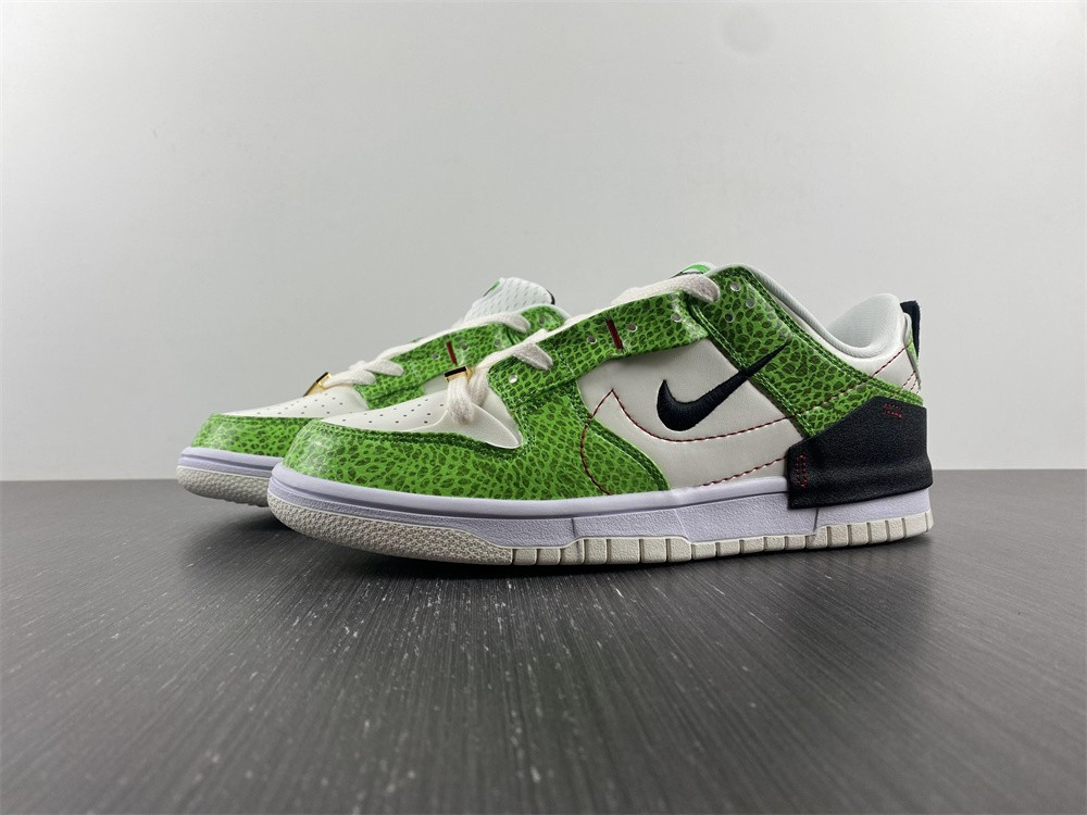 nike dunk low disrupt 2 just do it snakeskin green (w) dv1491-101