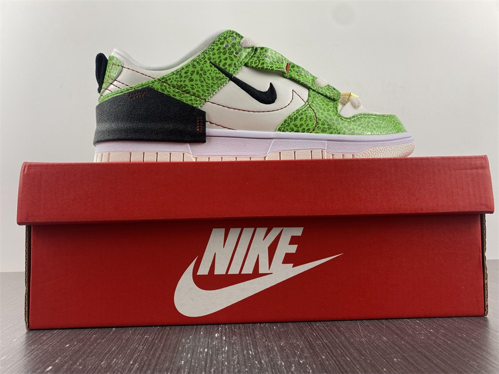nike dunk low disrupt 2 just do it snakeskin green (w) dv1491-101