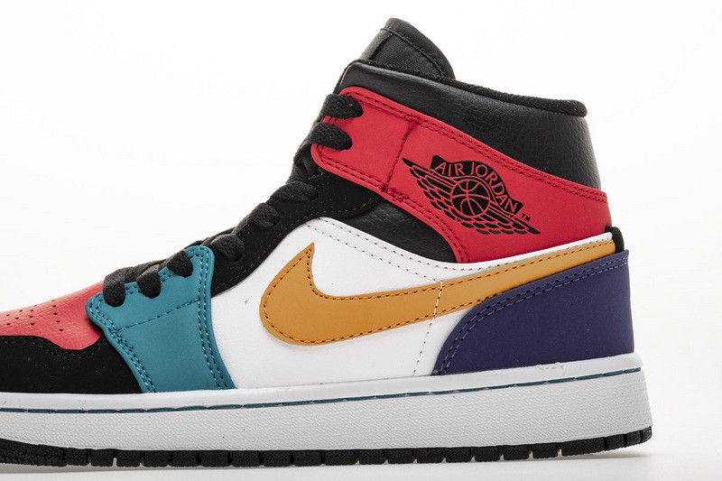 jordan 1 mid bred multi-color 554724-125