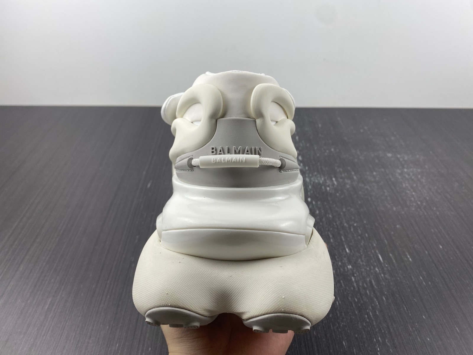 balmain neoprene and leather unicorn low-top sneakers am1vj309