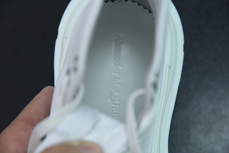 alex mcq tread slick boot in white