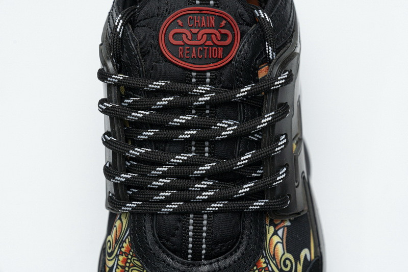 versace chain reaction triple black sneakers