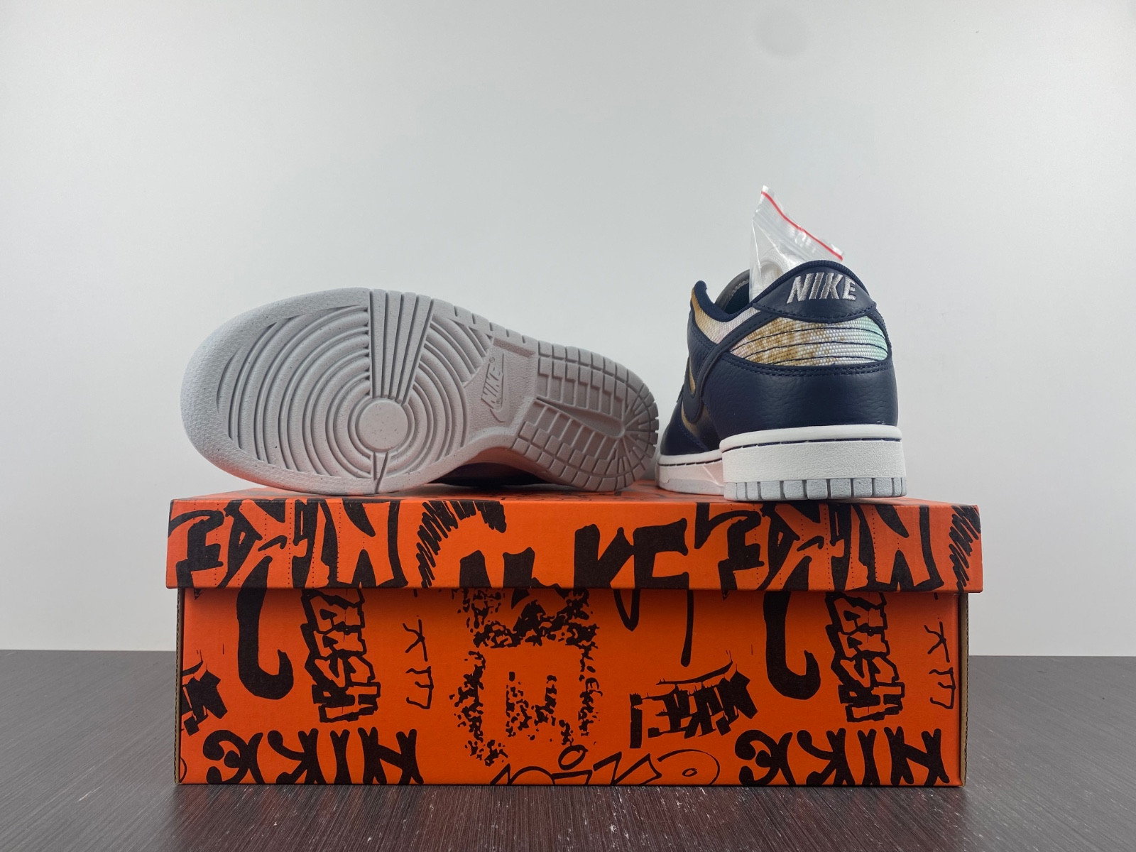 nike dunk low graffiti navy - dm0108-400