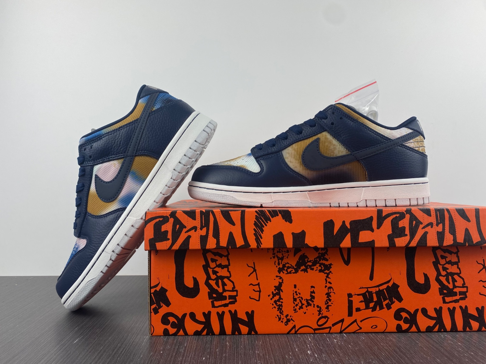nike dunk low graffiti navy - dm0108-400