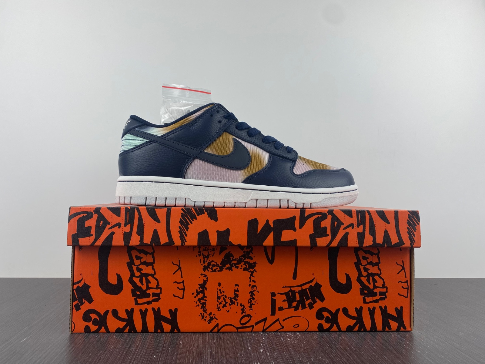 nike dunk low graffiti navy - dm0108-400