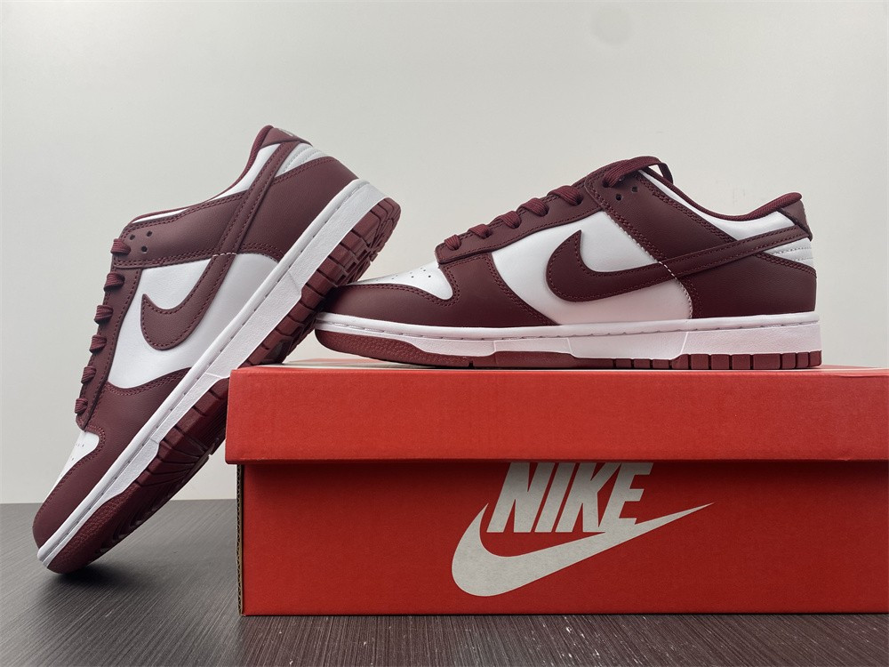 nike dunk low “bordeaux” white/bordeaux dd1503-108