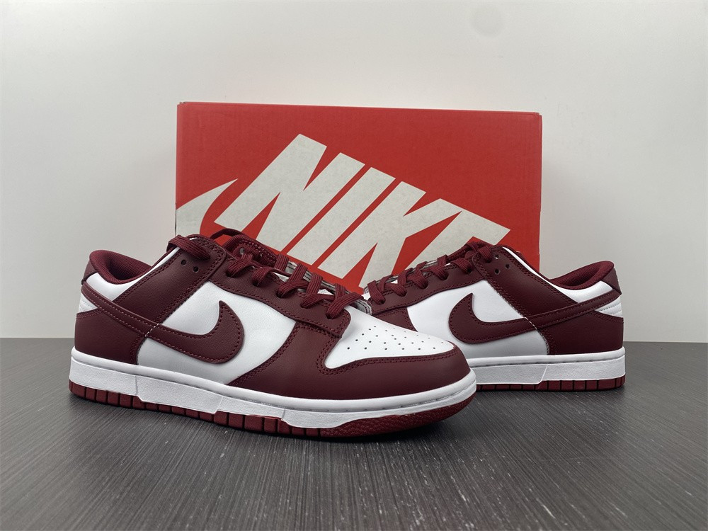 nike dunk low “bordeaux” white/bordeaux dd1503-108