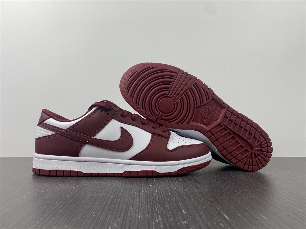 nike dunk low “bordeaux” white/bordeaux dd1503-108
