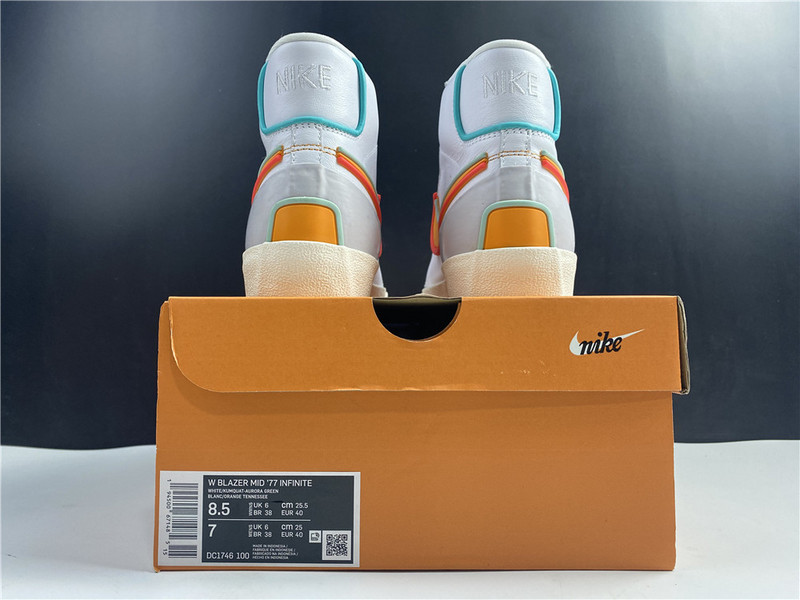 nike blazer mid 77 infinite kumquat (w) - dc1746-100