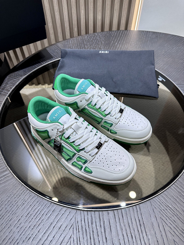 amiri skel top leather sneakers