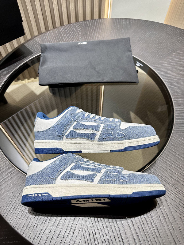 amiri skel top leather sneakers