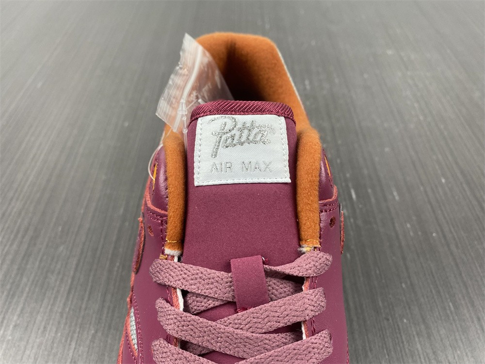 nike air max 1 patta waves rush maroon (with bracelet) do9549-001