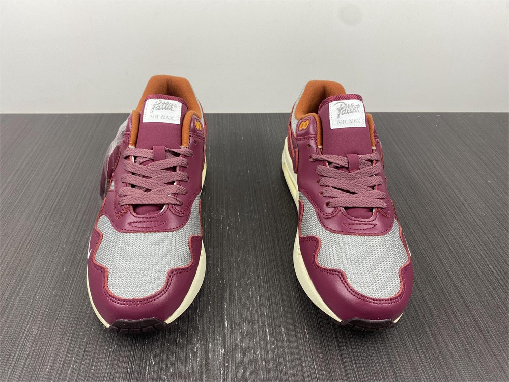 nike air max 1 patta waves rush maroon (with bracelet) do9549-001