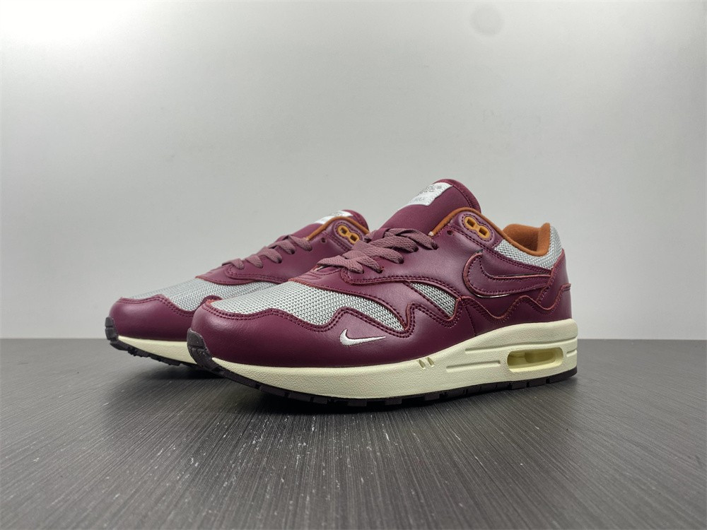 nike air max 1 patta waves rush maroon (with bracelet) do9549-001